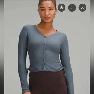 Lululemon Blue side tie Cardigan